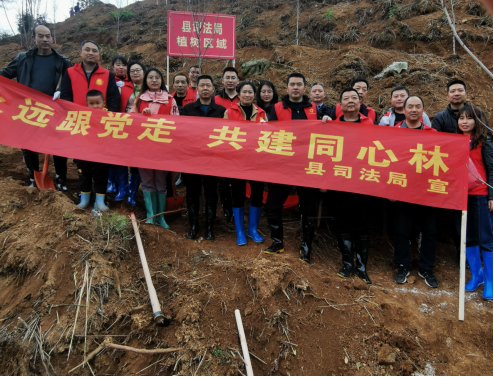 永远跟党走 共建同心林--邵阳县司法局开展义务植树活动_邵阳头条网