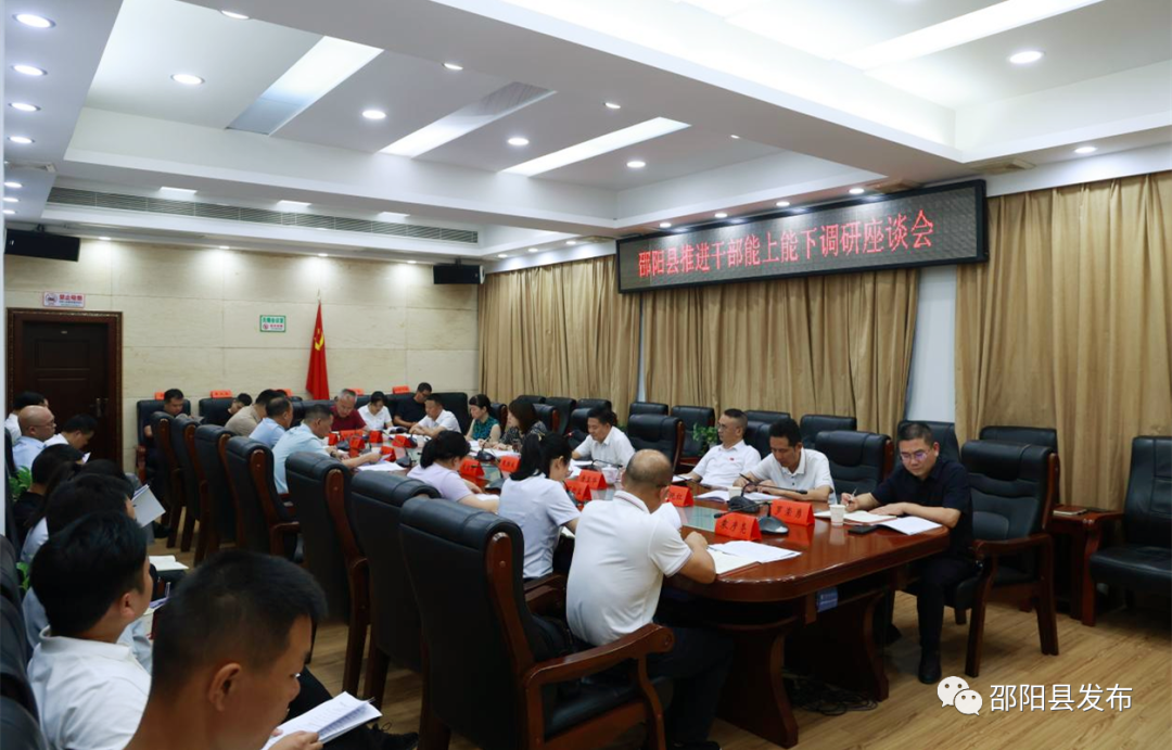 袁胜良主持召开推进领导干部能上能下调研座谈会_邵阳头条网