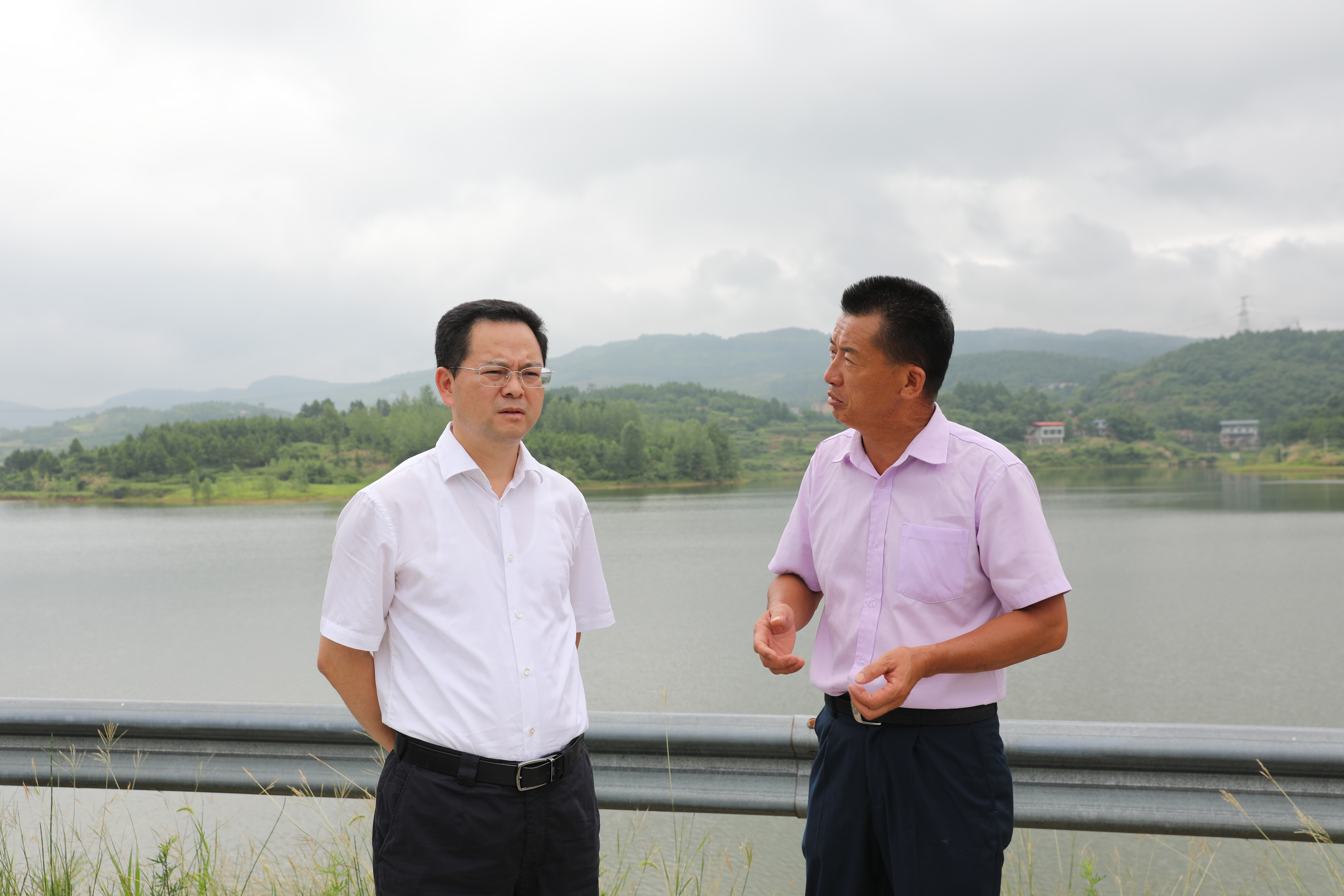 袁玉华到塘渡口镇罗城水库调研防汛工作(图1)